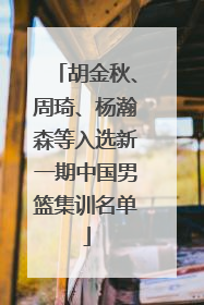 胡金秋、周琦、杨瀚森等入选新一期中国男篮集训名单