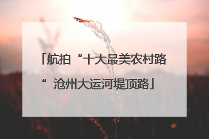 航拍“十大最美农村路”沧州大运河堤顶路