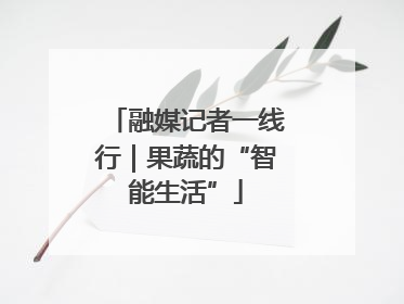 融媒记者一线行｜果蔬的“智能生活”