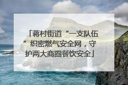 蒋村街道“一支队伍”织密燃气安全网，守护两大商圈餐饮安全