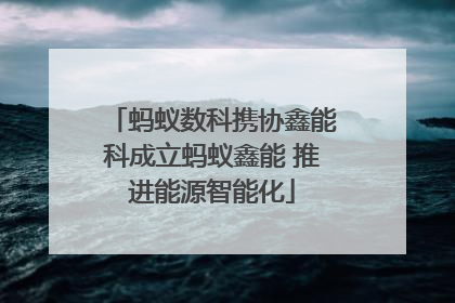 蚂蚁数科携协鑫能科成立蚂蚁鑫能 推进能源智能化