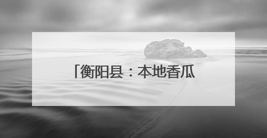 衡阳县：本地香瓜抢“鲜”上市 农旅融合助力乡村振兴