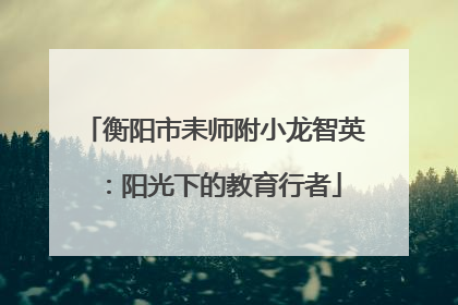 衡阳市耒师附小龙智英：阳光下的教育行者
