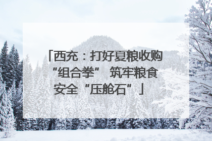 西充：打好夏粮收购“组合拳” 筑牢粮食安全“压舱石”