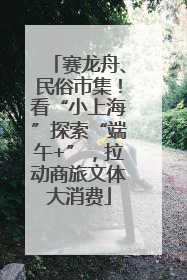 赛龙舟、民俗市集！看“小上海”探索“端午+”，拉动商旅文体大消费