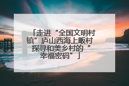 走进“全国文明村镇”庐山西海上畈村 探寻和美乡村的“幸福密码”