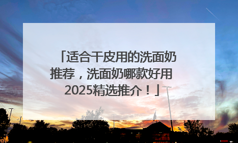 适合干皮用的洗面奶推荐，洗面奶哪款好用2025精选推介！