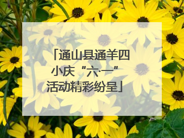 通山县通羊四小庆“六·一”活动精彩纷呈