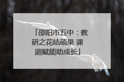 邵阳市五中：教研之花结硕果 课题赋能助成长
