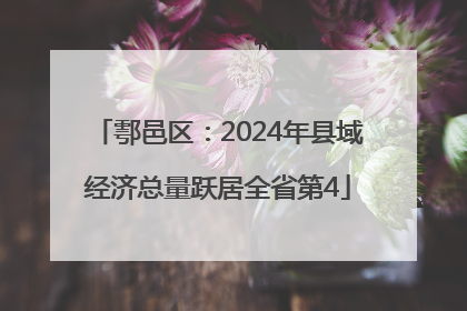 鄠邑区：2024年县域经济总量跃居全省第4