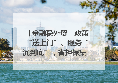 金融稳外贸｜政策“送上门”、服务“沉到底”，省担保集团加力支持外经贸高质量发展