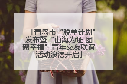 青岛市“脱单计划”发布暨“山海为证 团聚幸福”青年交友联谊活动浪漫开启