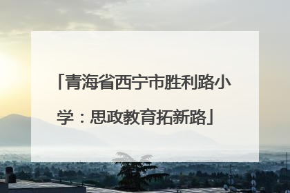 青海省西宁市胜利路小学：思政教育拓新路