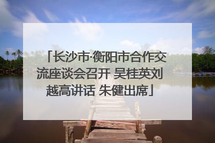 长沙市·衡阳市合作交流座谈会召开 吴桂英刘越高讲话 朱健出席