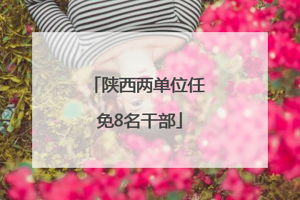 陕西两单位任免8名干部