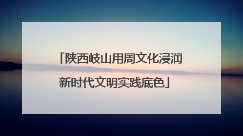 陕西岐山用周文化浸润新时代文明实践底色