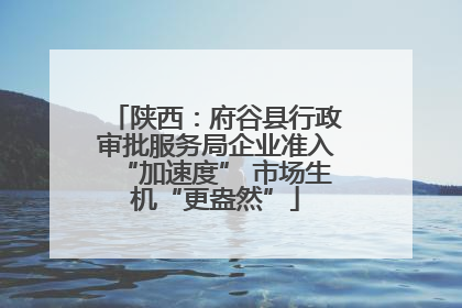 陕西：府谷县行政审批服务局企业准入“加速度” 市场生机“更盎然”