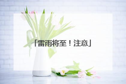 雷雨将至！注意