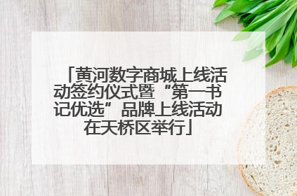 黄河数字商城上线活动签约仪式暨“第一书记优选”品牌上线活动在天桥区举行