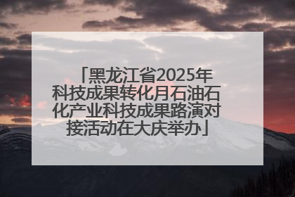 黑龙江省2025年科技成果转化月石油石化产业科技成果路演对接活动在大庆举办