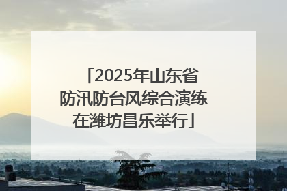 2025年山东省防汛防台风综合演练在潍坊昌乐举行