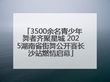 3500余名青少年舞者齐聚星城 2025湖南省街舞公开赛长沙站燃情启幕