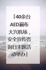 40余台AED遍布大兴机场，安全宣传咨询日主题活动举办