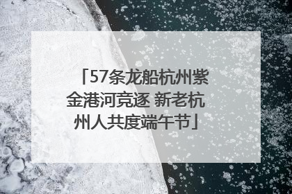 57条龙船杭州紫金港河竞逐 新老杭州人共度端午节