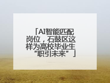 AI智能匹配岗位，石鼓区这样为高校毕业生“职引未来”