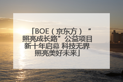 BOE（京东方）“照亮成长路”公益项目新十年启幕 科技无界照亮美好未来